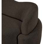 Principessa 90" Boucle Fabric Upholstered Sofa in Brown