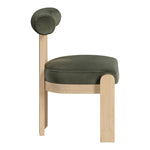 Arienzo Velvet Performance Fabric Upholstered Dining Chair in Green
