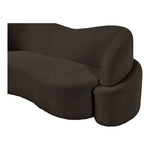 Principessa 90" Boucle Fabric Upholstered Sofa in Brown