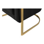 Carter Velvet Upholstered Accent Chair in Black