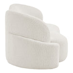 Principessa 90" Boucle Fabric Upholstered Sofa in Cream