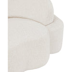Principessa 90" Boucle Fabric Upholstered Sofa in Cream