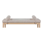 Priscilla Linen Textured Fabric Upholstered Bench in Beige