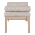 Priscilla Linen Textured Fabric Upholstered Bench in Beige