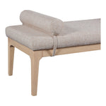 Priscilla Linen Textured Fabric Upholstered Bench in Beige