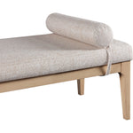 Priscilla Linen Textured Fabric Upholstered Bench in Beige