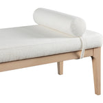 Priscilla Linen Textured Fabric Upholstered Bench in Cream
