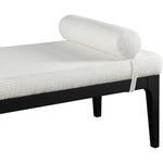 Priscilla Linen Textured Fabric Upholstered Bench in Cream