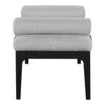 Priscilla Linen Textured Fabric Upholstered Bench in Grey