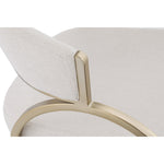 Privet Linen Textured Fabric Upholstered Dining Chair in Beige