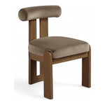 Arienzo Velvet Performance Fabric Upholstered Dining Chair in Taupe
