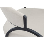 Privet Linen Textured Fabric Upholstered Dining Chair in Beige