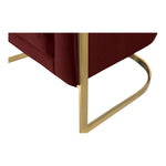 Carter Velvet Upholstered Accent Chair in Burgundy