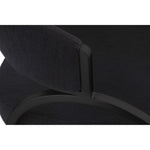 Privet Linen Textured Fabric Upholstered Dining Chair in Black