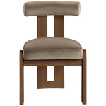 Arienzo Velvet Performance Fabric Upholstered Dining Chair in Taupe