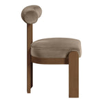 Arienzo Velvet Performance Fabric Upholstered Dining Chair in Taupe