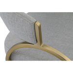 Privet Linen Textured Fabric Upholstered Dining Chair in Grey