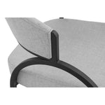 Privet Linen Textured Fabric Upholstered Dining Chair in Grey