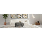 Priya Aluminum Coffee Table in Black