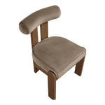Arienzo Velvet Performance Fabric Upholstered Dining Chair in Taupe