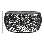 Priya Aluminum Coffee Table in Black