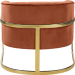 Carter Velvet Upholstered Accent Chair in Cognac