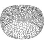 Priya Aluminum Coffee Table in Silver
