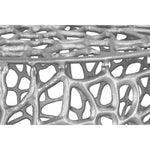 Priya Aluminum Coffee Table in Silver