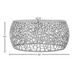Priya Aluminum Coffee Table in Silver