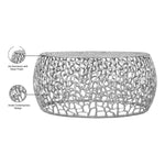 Priya Aluminum Coffee Table in Silver