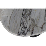 Puglia Marble Top And Oak Wood Base Coffee Table in White