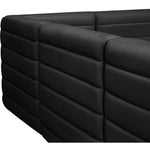 Quincy 95" Velvet Upholstered Comfort 5pc. Modular Sectional in Black
