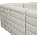 Quincy 95" Velvet Upholstered Comfort 5pc. Modular Sectional in Cream