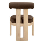 Arienzo Velvet Performance Fabric Upholstered Dining Chair in Brown