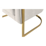 Carter Velvet Upholstered Accent Chair in Cream