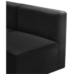 Quincy 126" Velvet Upholstered Comfort 6pc. Modular Sectional in Black