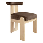Arienzo Velvet Performance Fabric Upholstered Dining Chair in Brown