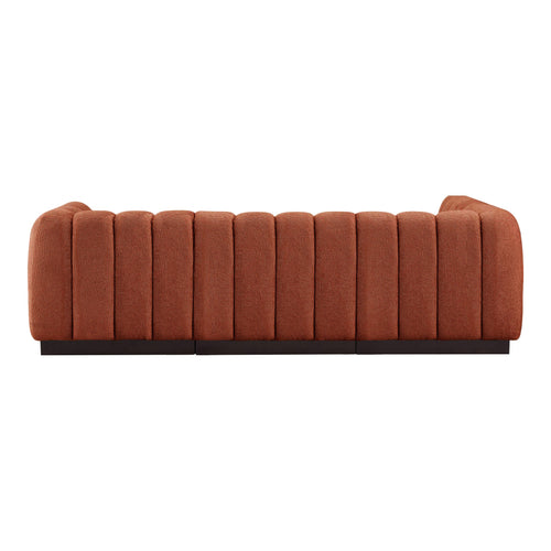 Quinn 101" Chenille Fabric Upholstered 4pc. Modular Sectional in Cognac