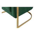 Carter Velvet Upholstered Accent Chair in Green