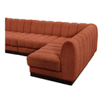 Quinn 101" Chenille Fabric Upholstered 4pc. Modular Sectional in Cognac