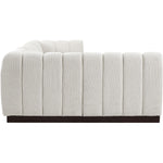 Quinn 101" Chenille Fabric Upholstered 4pc. Modular Sectional in Cream