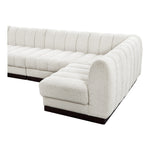 Quinn 101" Chenille Fabric Upholstered 4pc. Modular Sectional in Cream