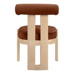 Arienzo Velvet Performance Fabric Upholstered Dining Chair in Cognac