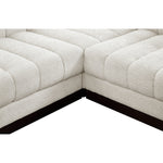 Quinn 101" Chenille Fabric Upholstered 4pc. Modular Sectional in Cream