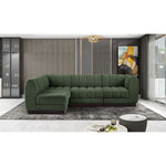 Quinn 101" Chenille Fabric Upholstered 4pc. Modular Sectional in Green