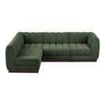 Quinn 101" Chenille Fabric Upholstered 4pc. Modular Sectional in Green