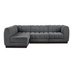 Quinn 101" Chenille Fabric Upholstered 4pc. Modular Sectional in Grey