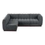 Quinn 101" Chenille Fabric Upholstered 4pc. Modular Sectional in Grey
