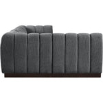 Quinn 101" Chenille Fabric Upholstered 4pc. Modular Sectional in Grey