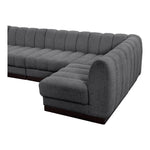 Quinn 101" Chenille Fabric Upholstered 4pc. Modular Sectional in Grey